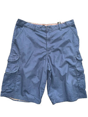 Airwalk baggy Cargo Shorts Mens 38 BLUE Y2K Canvas Pockets Casual A009465